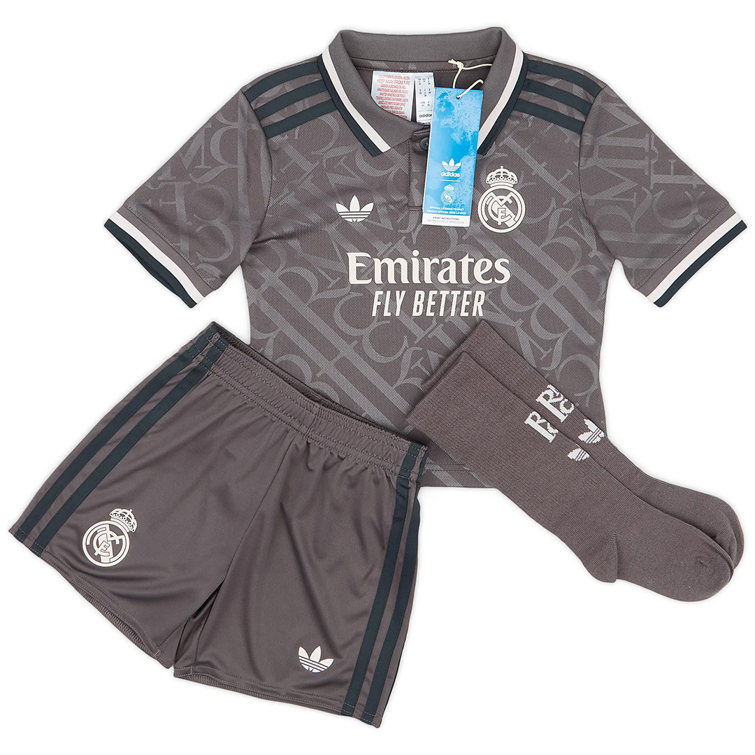 Kids Real Madrid Third Full Kit(Shirt+Shorts+Socks) 2024/25